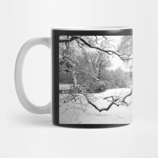 snowing in the park Mug